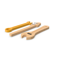 Wooden Wrench Toys Set PNG & PSD Images