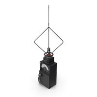 WW2 Radio Direction Finder Antenna with Amplifier PNG & PSD Images
