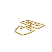 Gold Symbol Buy Button PNG & PSD Images