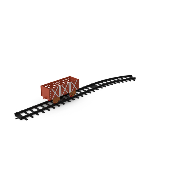 Toy Railway Wagon with Rails PNG & PSD Images