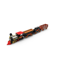 Toy Train with Wagons PNG & PSD Images