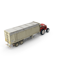 Tractor with Harvester Trailer PNG & PSD Images