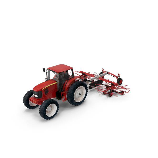 Tractor with Twin Rotary Rake Generic PNG & PSD Images