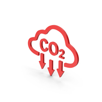 Symbol Cloud Co2 Red PNG & PSD Images