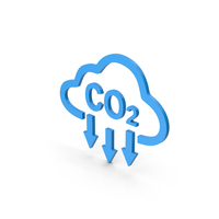 Symbol Cloud Co2 Blue PNG & PSD Images