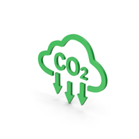Symbol Cloud Co2 Green PNG & PSD Images