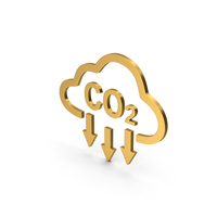 Symbol Cloud Co2 Gold PNG & PSD Images