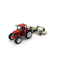 Tractor with Twin Rotor Rake Claas Liner 2700 PNG & PSD Images