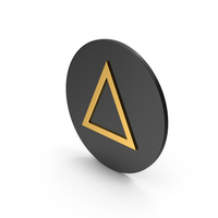 Triangle Gold Icon PNG & PSD Images