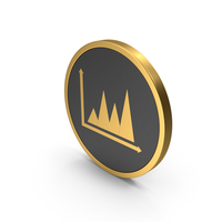 Gold Icon Graph Chart PNG & PSD Images