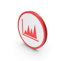 Icon Graph Chart Red PNG & PSD Images