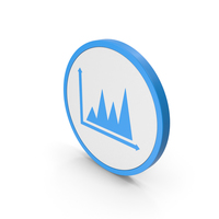 Icon Graph Chart Blue PNG & PSD Images