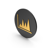 Graph Chart Gold Icon PNG & PSD Images