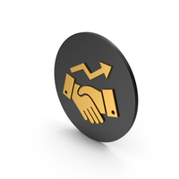 Business Deal Growth Gold Icon PNG & PSD Images
