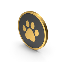 Gold Icon Animal Paw PNG & PSD Images
