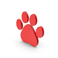 Symbol Animal Paw Red PNG & PSD Images