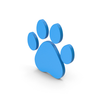 Symbol Animal Paw Blue PNG & PSD Images