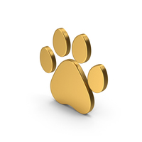 Symbol Animal Paw Gold PNG & PSD Images