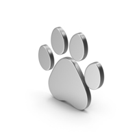 Symbol Animal Paw Silver PNG & PSD Images