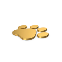 Gold Symbol Animal Paw PNG & PSD Images