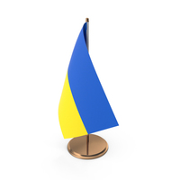 Ukraine Desk Flag PNG & PSD Images