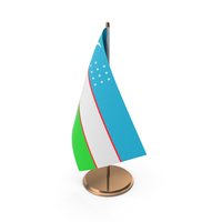Uzbekistan Desk Flag PNG & PSD Images