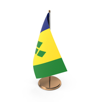 Saint Vincent and the Grenadines Desk Flag PNG & PSD Images