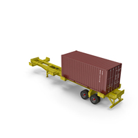 Trailer with 20ft ISO Container PNG & PSD Images