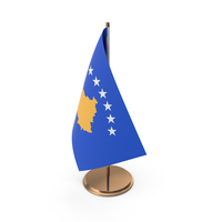 Kosovo Desk Flag PNG & PSD Images