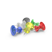 Transparent Colored Push Pins PNG & PSD Images