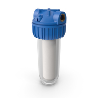 Transparent Water Filter Housing with Cartridge PNG & PSD Images