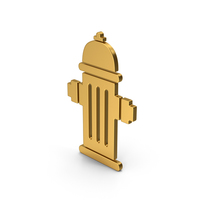 Symbol Fire Hydrant Gold PNG & PSD Images