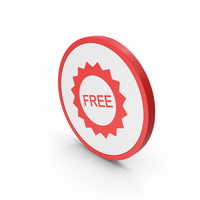 Icon Free Badge Red PNG & PSD Images