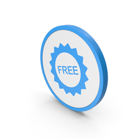 Icon Free Badge Blue PNG & PSD Images