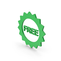 Symbol Free Badge Green PNG & PSD Images