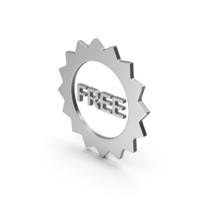 Symbol Free Badge Silver PNG & PSD Images