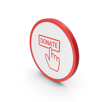 Icon Donate Button Red PNG & PSD Images
