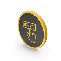 Icon Donate Button Yellow PNG & PSD Images