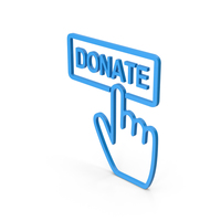 Symbol Donate Button Blue PNG & PSD Images