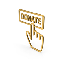 Symbol Donate Button Gold PNG & PSD Images