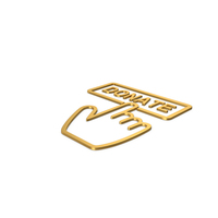Gold Symbol Donate Button PNG & PSD Images