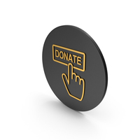 Donate Button Gold Icon PNG & PSD Images