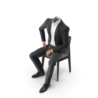 Chair Discussion Suit Black PNG & PSD Images