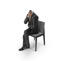 Chair Discussion Phone Suit Black PNG & PSD Images