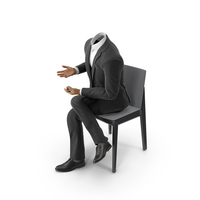 Chair Discussion Phone Suit Black PNG & PSD Images