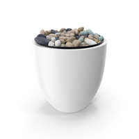 Tree Pot with Decorative Pebble PNG & PSD Images