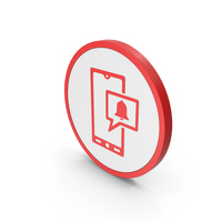 Icon Phone Notification Red PNG & PSD Images