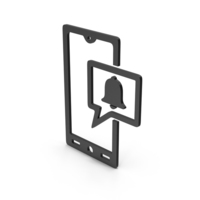 Symbol Phone Notification Black PNG & PSD Images