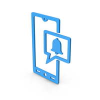 Symbol Phone Notification Blue PNG & PSD Images