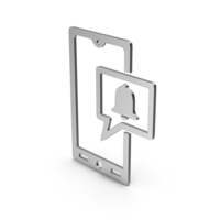 Symbol Phone Notification Silver PNG & PSD Images